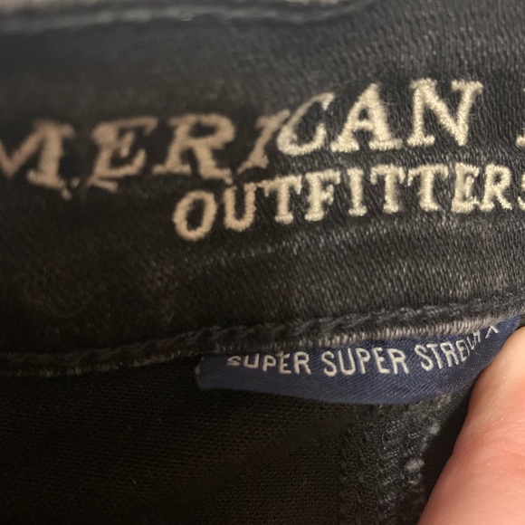 AE High Waisted Denim Short Short Black Lace - Picture 9 of 9